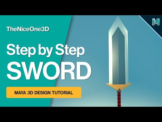 MAKE A LOW POLY SWORD! Easy Step by Step Tutorial | Autodesk Maya | Beginner Friendly