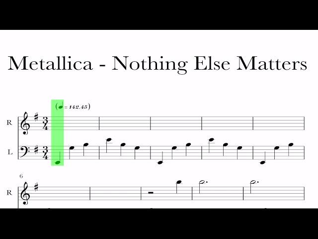 Metallica - Nothing Else Matters Sheet Music