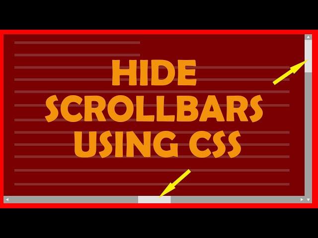 How to Hide Scrollbars But Keep Functionality | Front End Tips #Andmta_tube