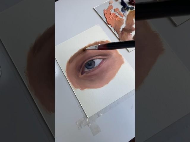 Realistic eye painting #paintingtutorial #painting #art #artist #oilpainting #eyepainting