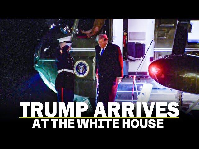 US President Trump arrives at the White House after concluding Florida visit | USA | America | MAGA