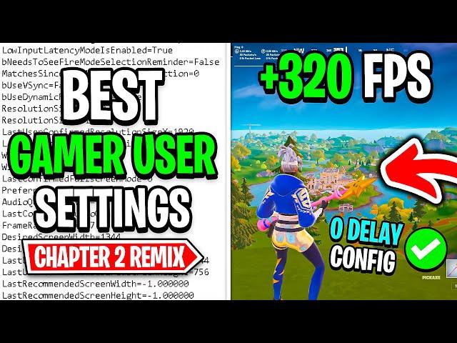 The BEST Game User Settings in Fortnite Chapter 2 Remix!  (FPS BOOST + 0 Input Delay)