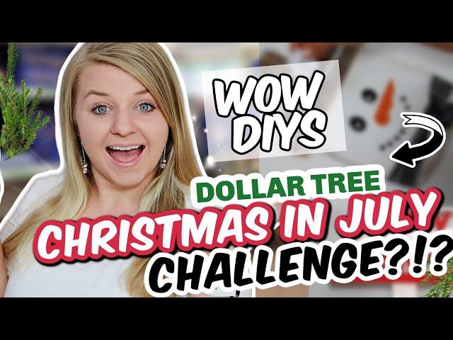 DOLLAR TREE DIY CHRISTMAS CHALLENGE!?! | Christmas In July 2024 | Krafts by Katelyn