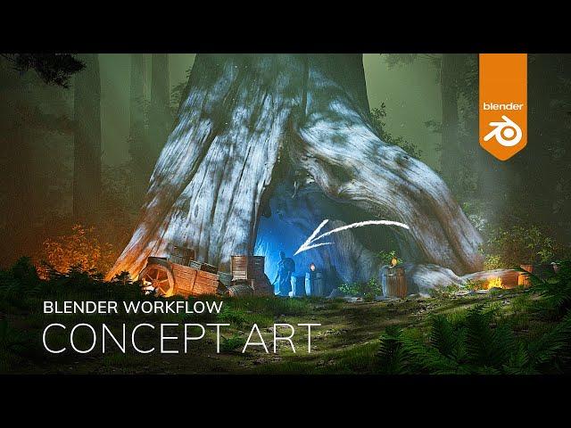 How to Create Epic Concept Art in BLENDER 3D Tutorial