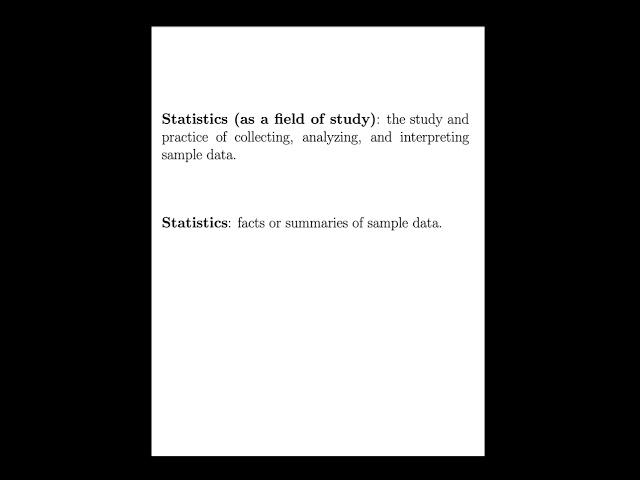 What Is Statistics? #statistics #introductiontostatistics