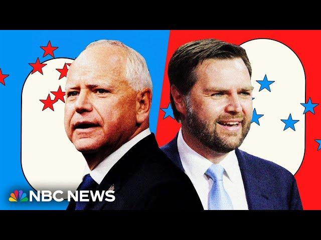 WATCH: Vance, Walz face off in 2024 Vice Presidential Debate, Hosted by CBS News | NBC News NOW