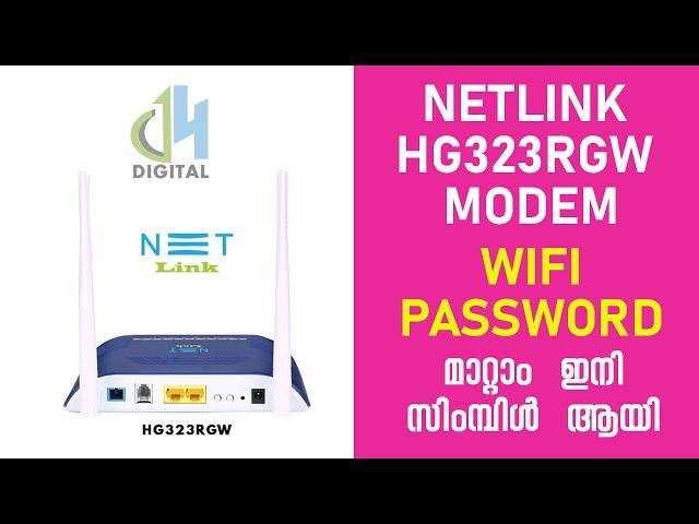 How to change wifi password in netlink HG323RGW