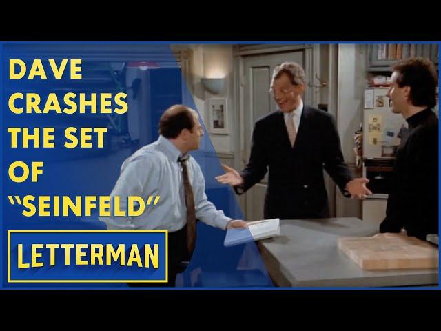 Dave Crashes The Set Of "Seinfeld" | Letterman