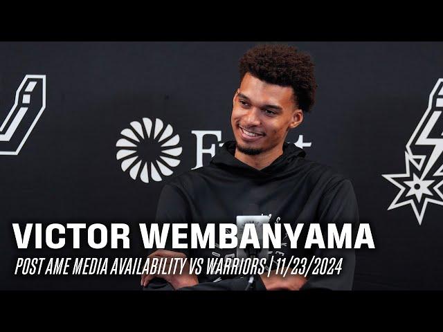 Victor Wembanyama's Postgame vs Golden State Warriors | 11.23.2024