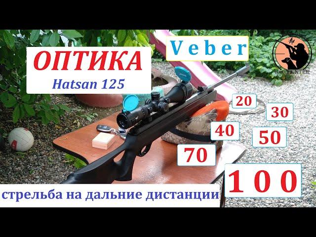 Оптический прицел на Hatsan 125. Стрельба на дистанции 20-100 метров. Реально ли это???