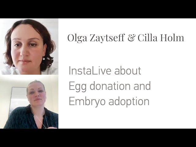 InstaLive about Egg donation and Embryo adoption 4 May 2020