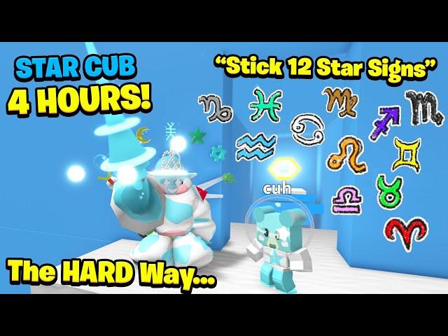 How I Got The Star Cub in 4 Hours! (the HARD way) (Bee Swarm Simulator)