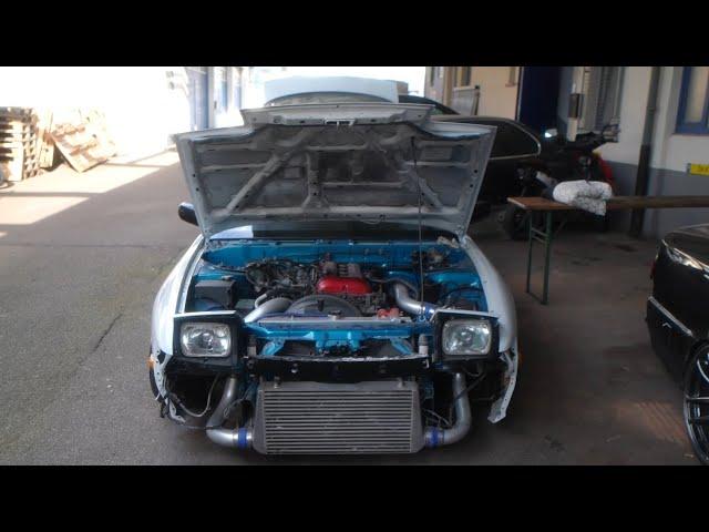 Bier leer + Motor raucht + Billigste Frontscheibe + VW T4 Dichtung in 180sx