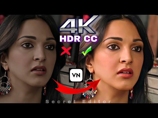 How to edit 4k Video in VN App ||HDR CC  Editing Tutorial Video ||