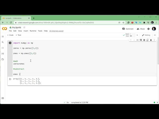 python - numpy matrix add, substract, scalar multiplication / data science