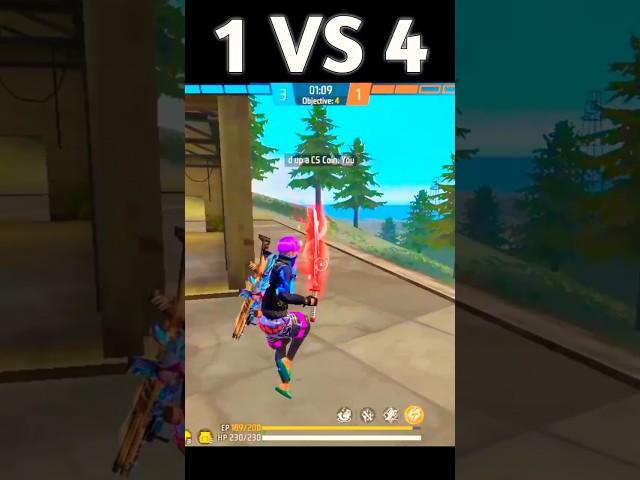 1vs4 destroyed in seconds  | #shorts #trending #prasunffk #shortvideo #viral