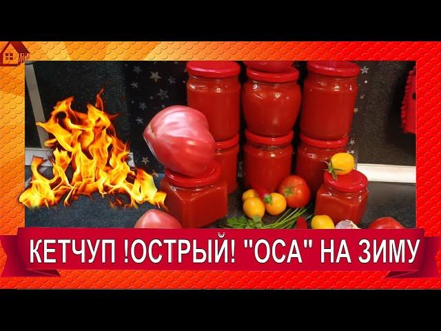 Кетчуп домашний острый "ОСА" на зиму  ГУСТОЙ! Муж чуть язык не проглотил!!!