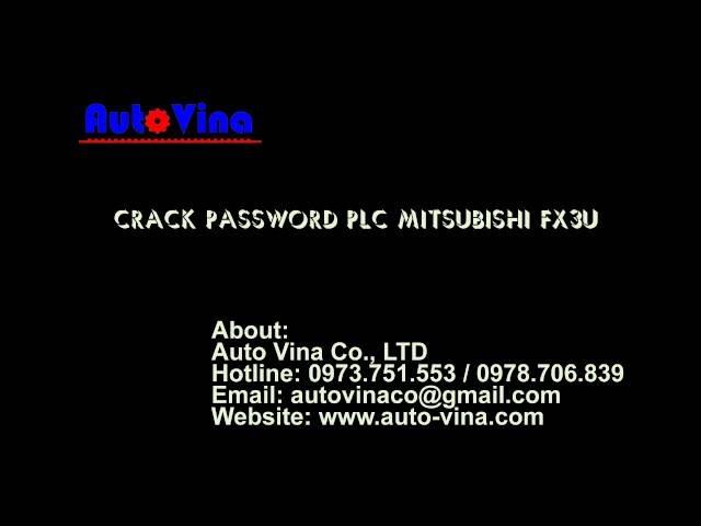 Crack password PLC Mitsubishi FX3U