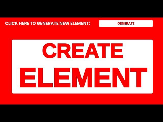 Creating HTML Elements With JavaScript - Document.createElement() | JavaScript DOM Elements