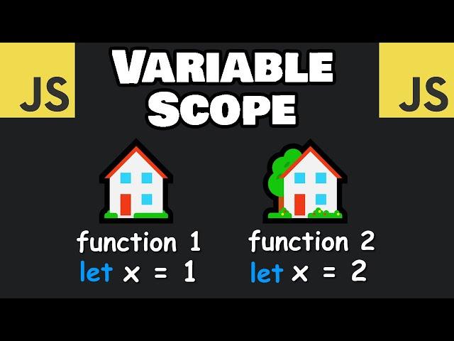 Learn JavaScript VARIABLE SCOPE in 5 minutes! 