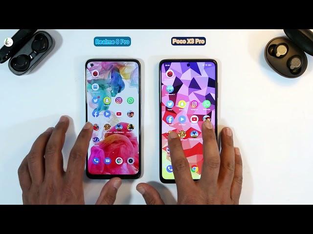 Realme 8 Pro Vs Poco X3 Pro Speed Test