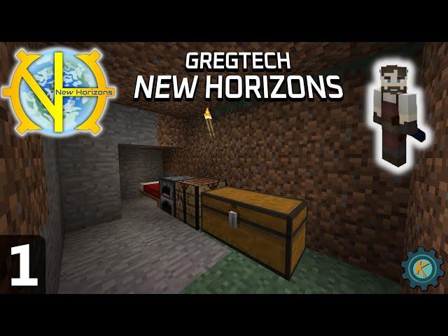 GregTech: New Horizons #1 - Long Journeys Start With Punched Trees