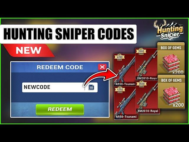 HUNTING SNIPER CODES TODAY  HUNTING SNIPER CODES