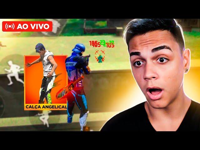  FREITAS AO VIVO  CHEGOU!! TESTANDO A CALÇA ANGELICAL VERDE FREE FIRE MOBILE  LIVE ON! 