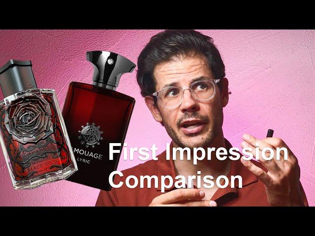 Amouage Lyric Man vs Zaharoff Black Rose - fragrance first impressions