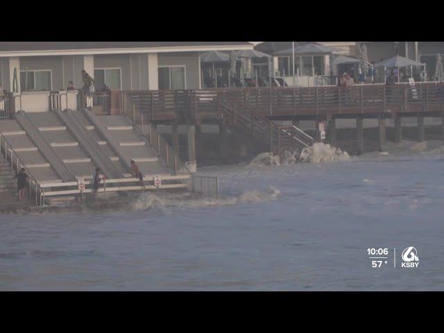 High surf on the central coast shocks Pismo Beach visitors