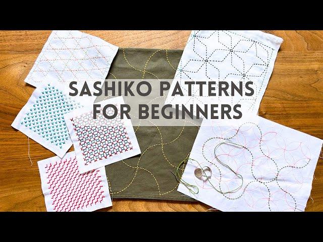 Sashiko patterns for beginners - These simple patterns will help you learn the basics of Sashiko