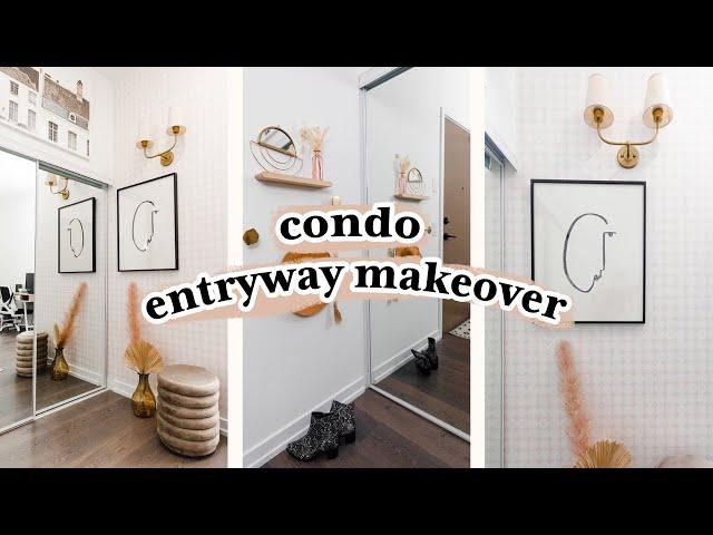 35 SQ FT RENTER-FRIENDLY ENTRYWAY MAKEOVER | Parisian Style!