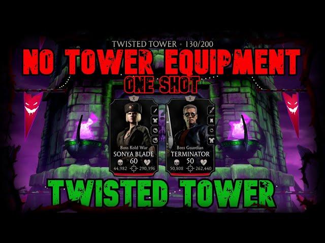 Twisted Tower 130 Battle  No Tower Equipment!