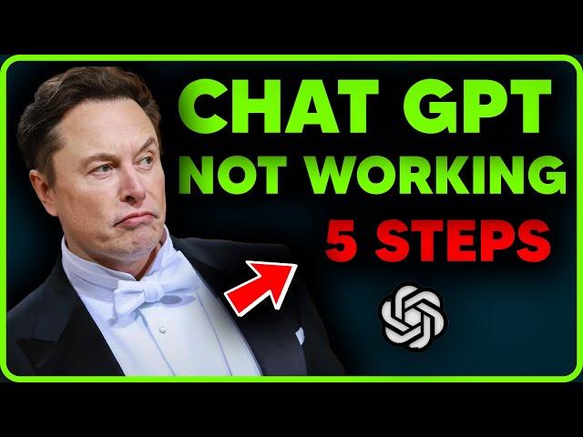 Chat Gpt is not Working || How to fix Chat GPT Not Working