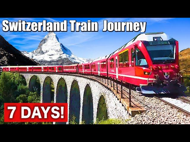 7 DAYS Most Beautiful Train Journey in Switzerland | Bernina Express, Glacier Express