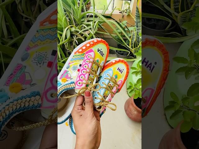 DIY Navratri Shoes #crafteraditi #navratri #diyshoes #handmade #meeshomegablockbustersale  #shorts