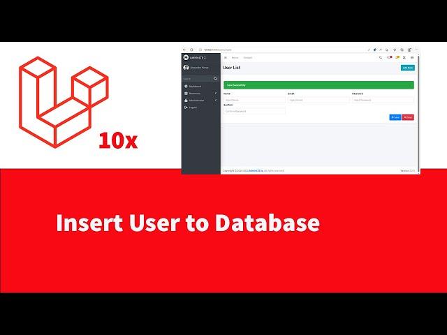 Laravel 10 - Insert User data into Database - Part 7