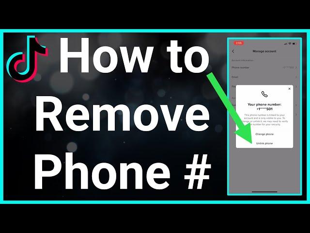 How To Remove Phone Number From TikTok