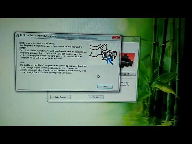 cara mengatasi / memperbaiki printer epson L210 it's time to reset ink level