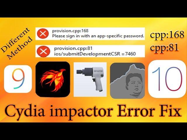 Apple  Sign in Error cpp:81 and 168 when Jailbreak and hacked apps installation using Cydia Impactor