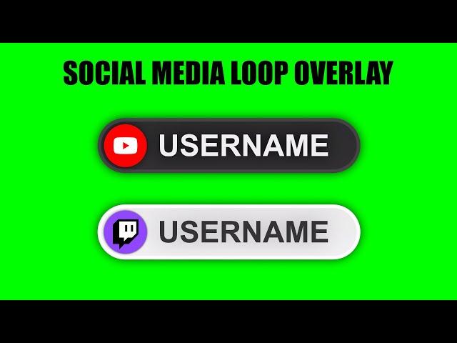 Social Media Loop Overlay Animation For Your Videos - GREEN SCREEN