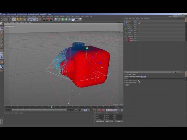 Tutorial - RealFlow | Cinema 4D Particle-Object Interaction: Geometry Collision