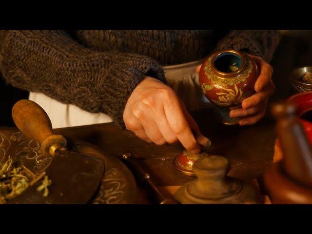 Preparing an Order at the Apothecary Shop | Cinematic ASMR (no talking)