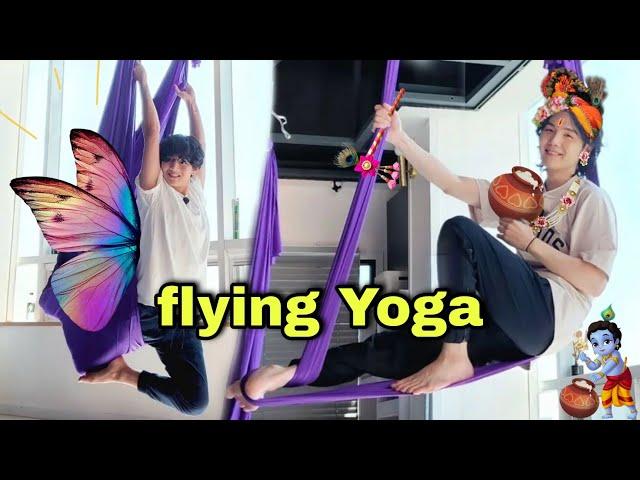 BTS try flying yoga ‍️🪔 // Hindi dubbing // Part-1[reupload]