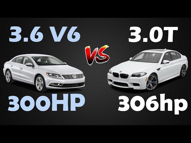 VW Passat CC 3.6 FSI 300hp VS BMW 535i 3.0 Turbo 306hp 0-250 Acceleration test