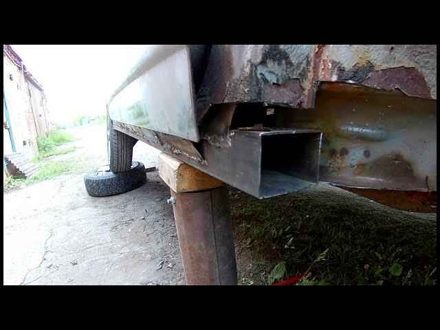 Пороги из профтрубы и часть днища из стального листа на ВАЗ-2111. Кратко