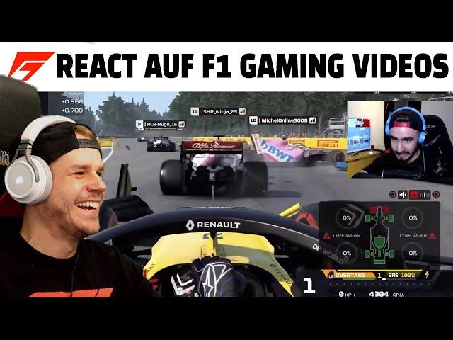 Patrick REAGIERT auf Formel 1 Gaming Videos von YouTubern!