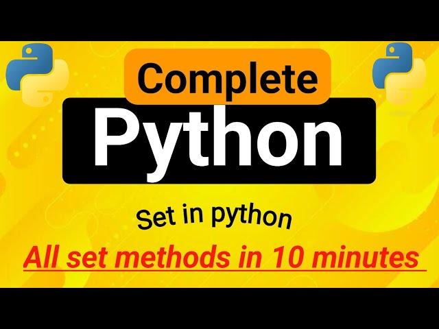 Set in Python | Python set