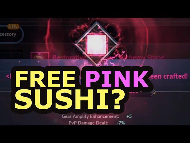 CRAFT PINK SUSHI FOR FREE? Black Desert Mobile Progression Update!