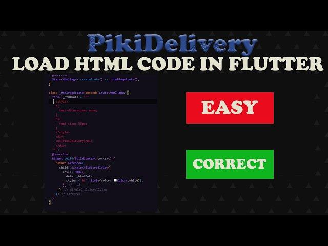 How to load HTML Code inside your FLUTTER Project